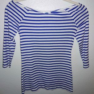💙Old Navy Blue Striped Off The Shoulder Top💙